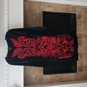 Nine West Black and Red Sweater Dress